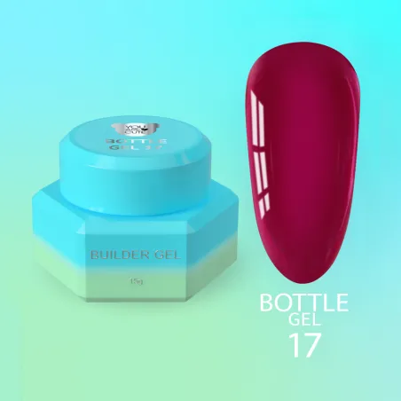 BOTTLE GEL 17 YouAreCute 15ml – Acrygel liquido bordeaux builder per Rinforzo e allungamento