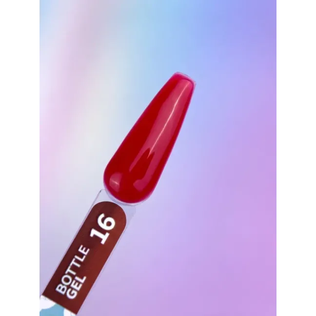 BOTTLE GEL 16 YouAreCute 15ml – Acrygel liquido rosso scuro builder per Rinforzo e allungamento