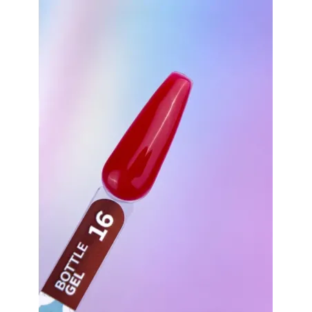 BOTTLE GEL 16 YouAreCute 15ml – Acrygel liquido rosso scuro builder per Rinforzo e allungamento