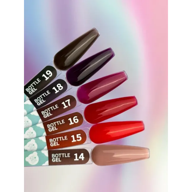 BOTTLE GEL 14 YouAreCute 15ml – Acrygel liquido marrone builder per Rinforzo e allungamento