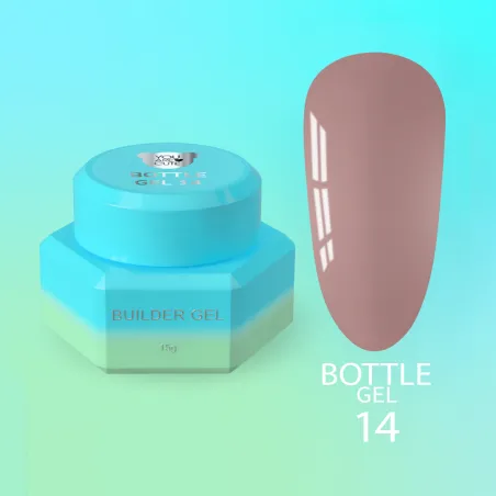 BOTTLE GEL 14 YouAreCute 15ml – Acrygel liquido marrone builder per Rinforzo e allungamento