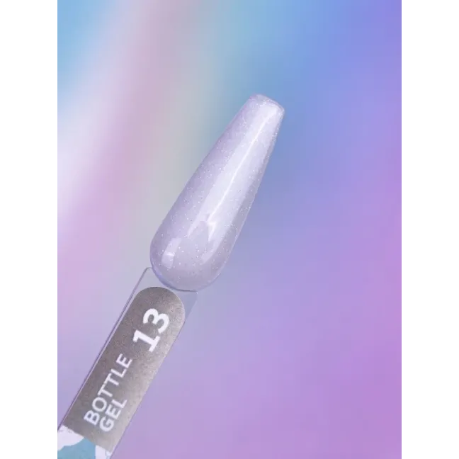 BOTTLE GEL 13 YouAreCute 15ml – Acrygel liquido grigio glitter builder per Rinforzo e allungamento