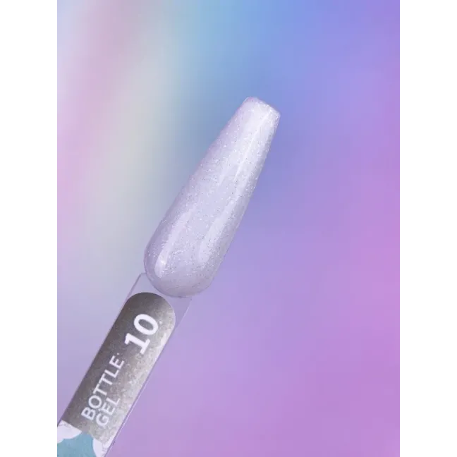 BOTTLE GEL 10 YouAreCute 15ml – Acrygel liquido bianco glitter builder per Rinforzo e allungamento