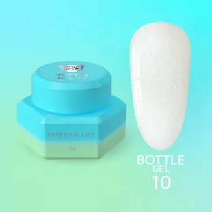 BOTTLE GEL 10 YouAreCute 15ml – Acrygel liquido bianco glitter builder per Rinforzo e allungamento
