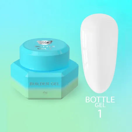 BOTTLE GEL 1 YouAreCute 15ml – Acrygel liquido bianco builder per Rinforzo e allungamento