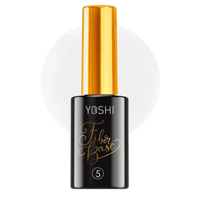 FIBER BASE 5 YOSHI 10ml – Base cover bianco Fibra di vetro Rinforzante per Unghie Sottili e Fragili