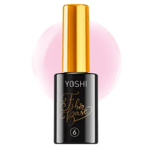 FIBER BASE 6 YOSHI 10ml – Base rosa lattiginoso Fibra di vetro Rinforzante per Unghie Sottili e Fragili