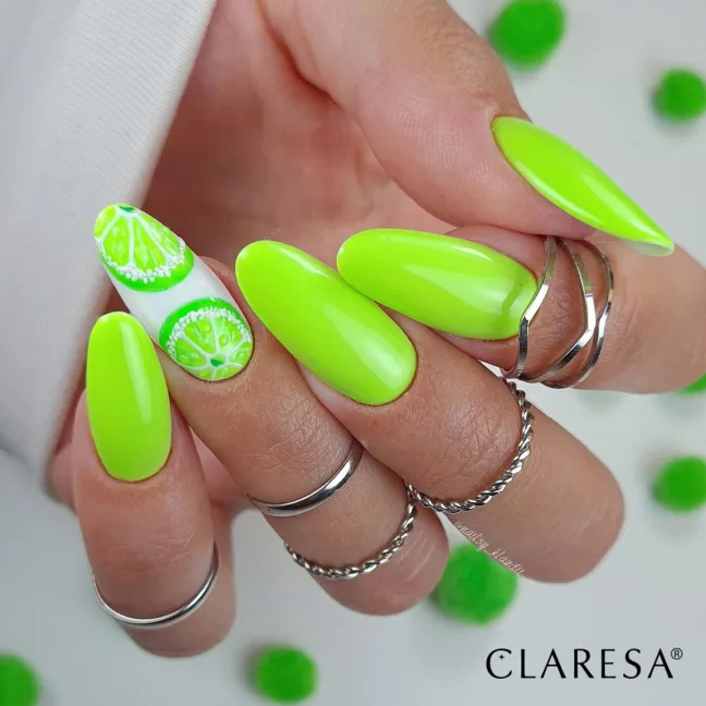 FLUO 2 Claresa 5ml - Semipermanente Polish soakoff verde fluo Claresa 5 gr