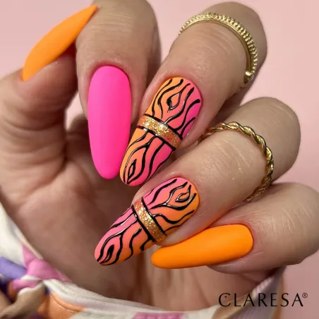 FLUO 3 Claresa 5ml - Semipermanente Polish soakoff arancione fluo Claresa 5 gr