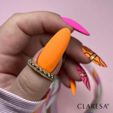 FLUO 3 Claresa 5ml - Semipermanente Polish soakoff arancione fluo Claresa 5 gr
