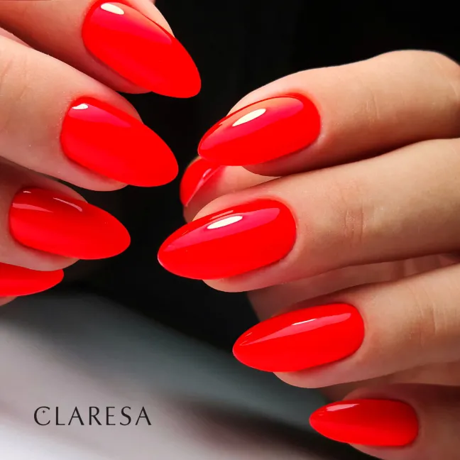 FLUO 4 Claresa 5ml - Semipermanente Polish soakoff rosso fluo Claresa 5 gr