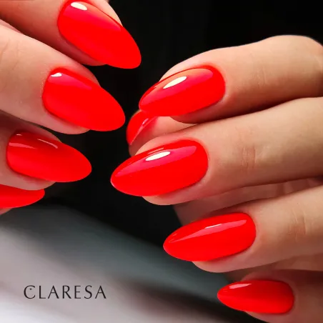 FLUO 4 Claresa 5ml - Semipermanente Polish soakoff rosso fluo Claresa 5 gr