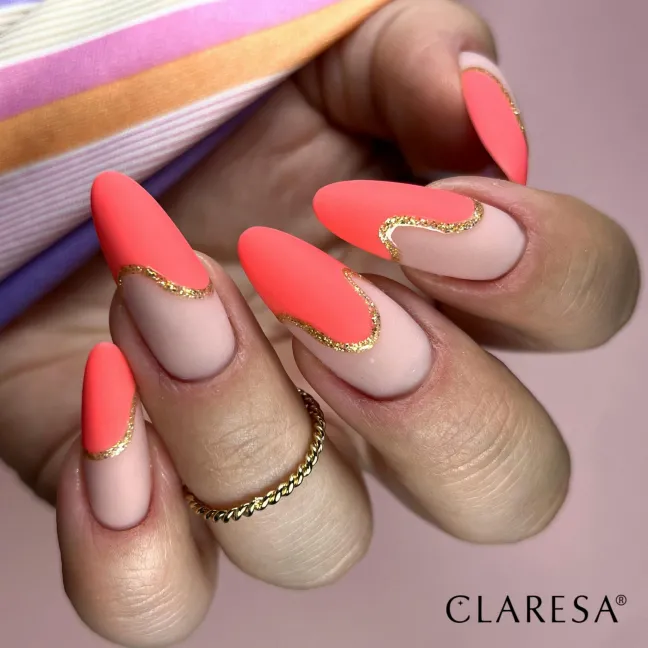 FLUO 6 Claresa 5ml - Semipermanente Polish soakoff corallo fluo Claresa 5 gr