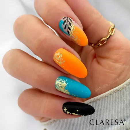 FLUO 7 Claresa 5ml - Semipermanente Polish soakoff azzurro fluo Claresa 5 gr