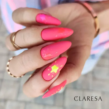 FLUO 8 Claresa 5ml - Semipermanente Polish soakoff rosa fluo Claresa 5 gr