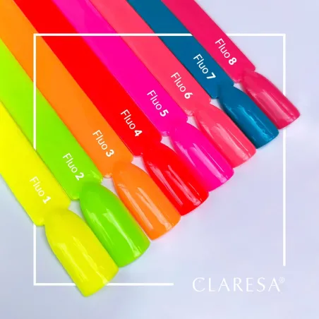KIT FLUO Claresa 5ml - 8 Color semipermanente Polish soakoff fluo Claresa 5 gr