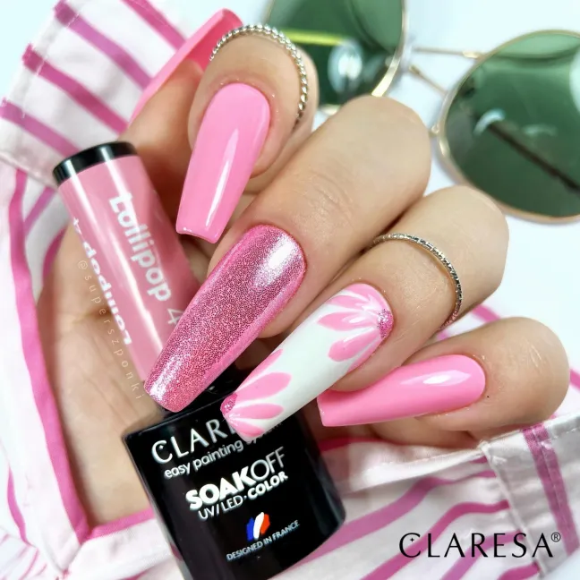 LOLLIPOP 4 Claresa 5ml - Semipermanente Polish soakoff rosa pastello Claresa 5 gr