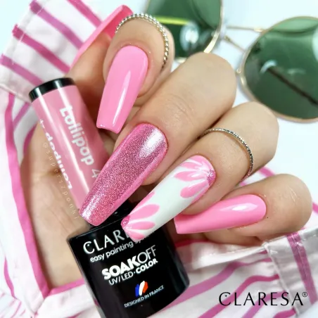 LOLLIPOP 4 Claresa 5ml - Semipermanente Polish soakoff rosa pastello Claresa 5 gr