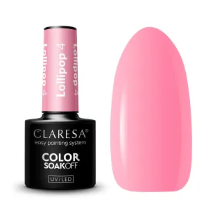 LOLLIPOP 4 Claresa 5ml - Semipermanente Polish soakoff rosa pastello Claresa 5 gr