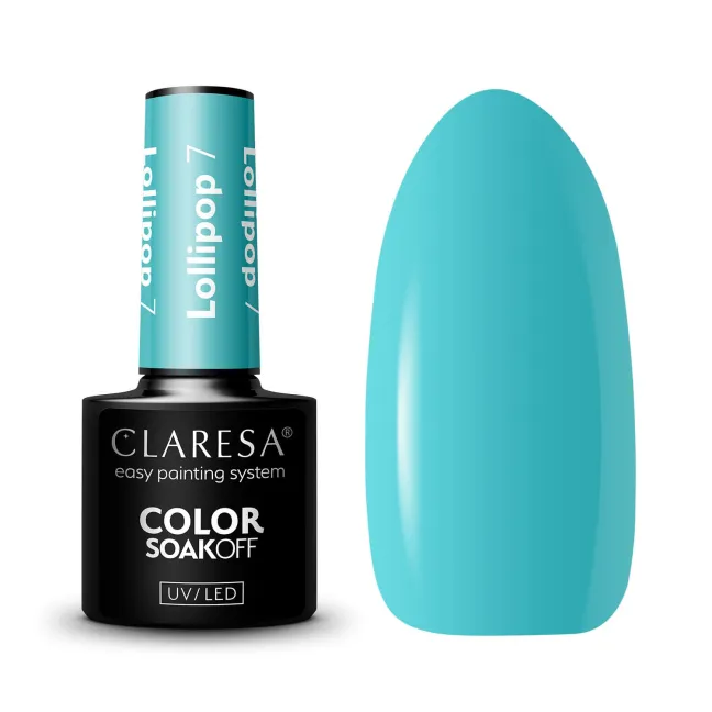 LOLLIPOP 7 Claresa 5ml - Semipermanente Polish soakoff petrolio pastello Claresa 5 gr
