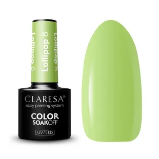 LOLLIPOP 8 Claresa 5ml - Semipermanente Polish soakoff vrede pastello Claresa 5 gr