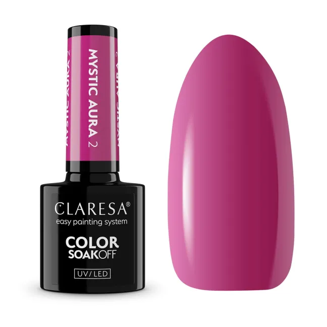 MYSTIC AURA 2 Claresa 5ml - Semipermanente Polish soakoff ciclamino 5 gr