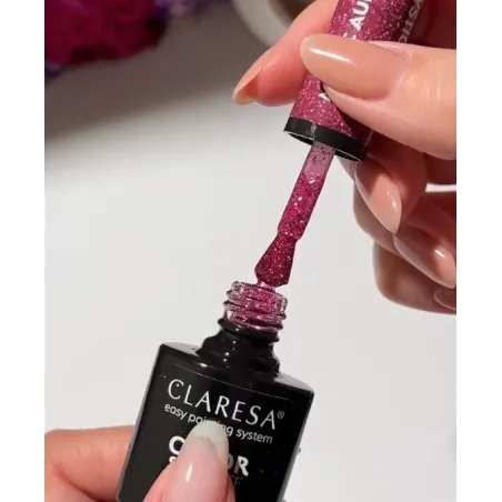 MYSTIC AURA 4 Claresa 5ml - Semipermanente Polish soakoff ciclamino glitter 5gr