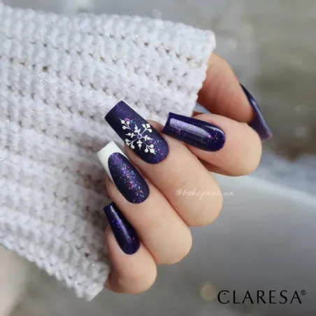 MYSTIC AURA 6 Claresa 5ml - Semipermanente Polish soakoff blu glitter 5gr