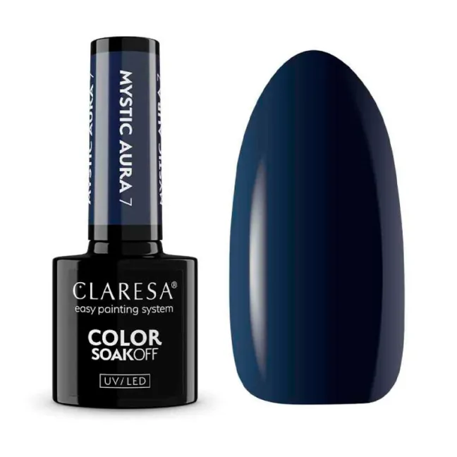 MYSTIC AURA 7 Claresa 5ml - Semipermanente Polish soakoff blu petrolio 5gr