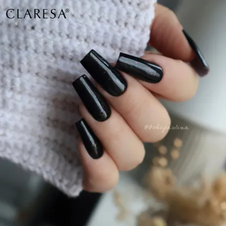 MYSTIC AURA 8 Claresa 5ml - Semipermanente Polish soakoff nero glitter5gr