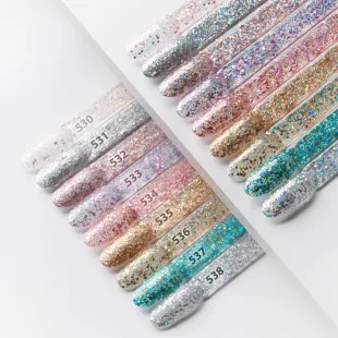 533 MollyNails 8gr - CRUSHED DIAMOND Smalto glitter viola holo semipermanente Soakoff 2