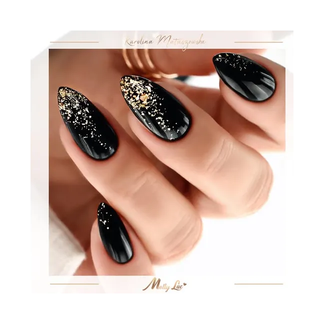 535 MollyNails 8gr - CRUSHED DIAMOND Smalto glitter oro holo semipermanente Soakoff