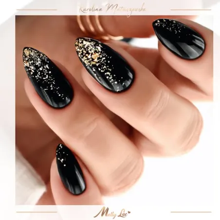 535 MollyNails 8gr - CRUSHED DIAMOND Smalto glitter oro holo semipermanente Soakoff