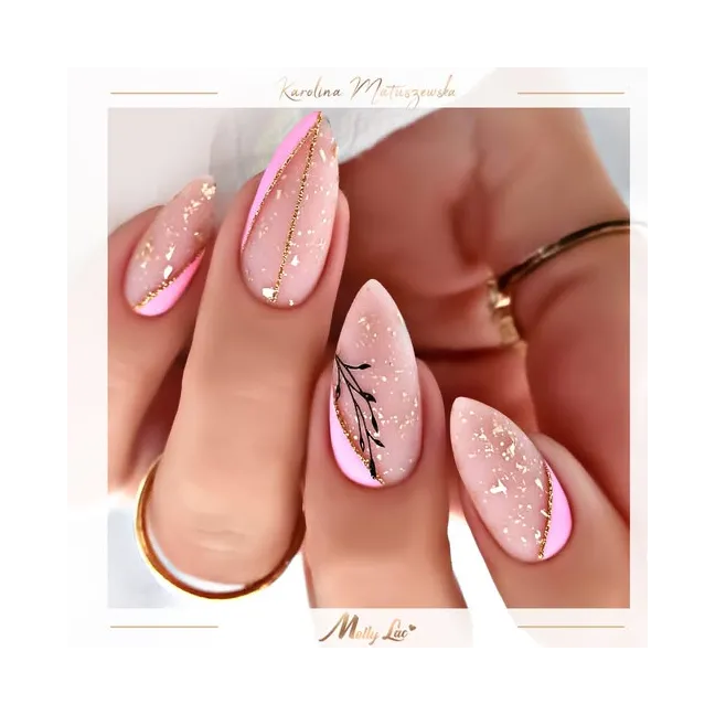 535 MollyNails 8gr - CRUSHED DIAMOND Smalto glitter oro holo semipermanente Soakoff