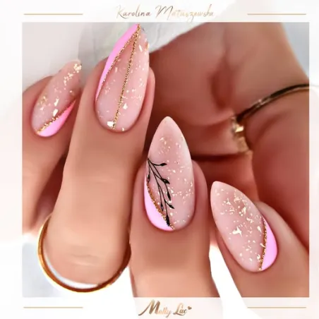 535 MollyNails 8gr - CRUSHED DIAMOND Smalto glitter oro holo semipermanente Soakoff