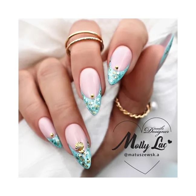 537 MollyNails 8gr - CRUSHED DIAMOND Smalto glitter tiffany holo semipermanente Soakoff
