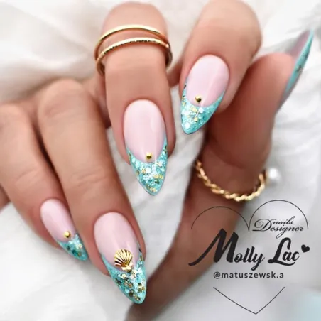 537 MollyNails 8gr - CRUSHED DIAMOND Smalto glitter tiffany holo semipermanente Soakoff