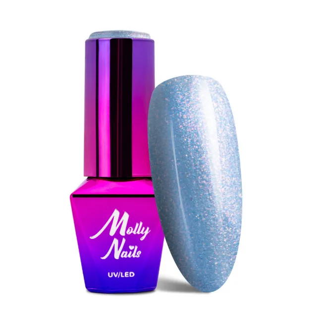 592 MollyLac 10gr - MERMAID WHISPERS Smalto effetto sirena azzurro semipermanente Soakoff