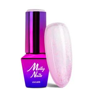 595 MollyLac 10gr - MERMAID WHISPERS Smalto effetto sirena rosa semipermanente Soakoff