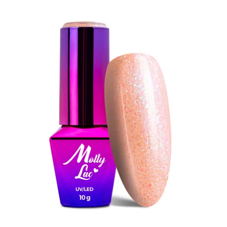 596 MollyLac 10gr - MERMAID WHISPERS Smalto effetto sirena arancio semipermanente Soakoff