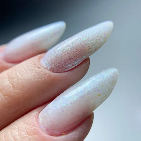 598 MollyLac 10gr - MERMAID WHISPERS Smalto effetto sirena bianco semipermanente Soakoff