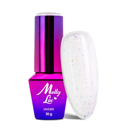 599 MollyLac 10gr - MERMAID WHISPERS Smalto effetto sirena bianco semipermanente Soakoff