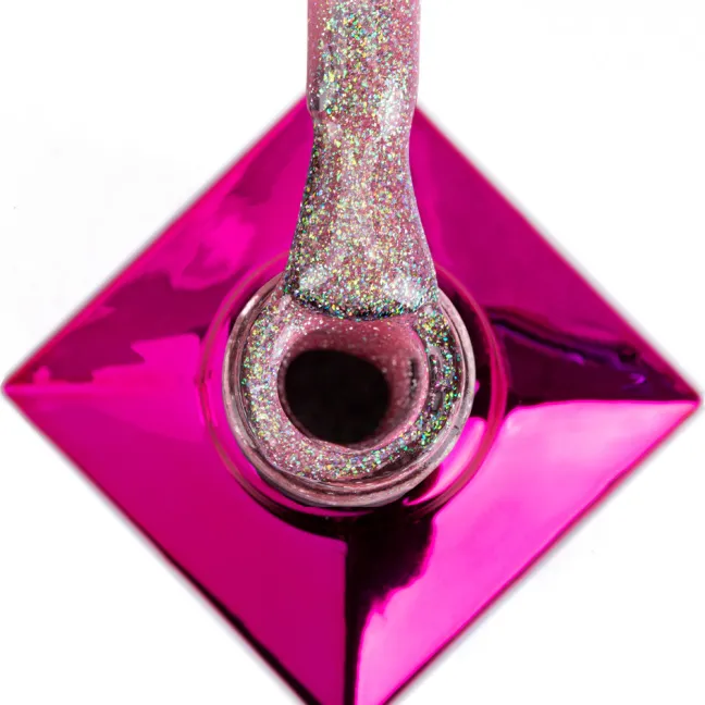 680 MollyLac 10gr - SHOCKING SHINE Smalto holo flash rosa semipermanente Soakoff