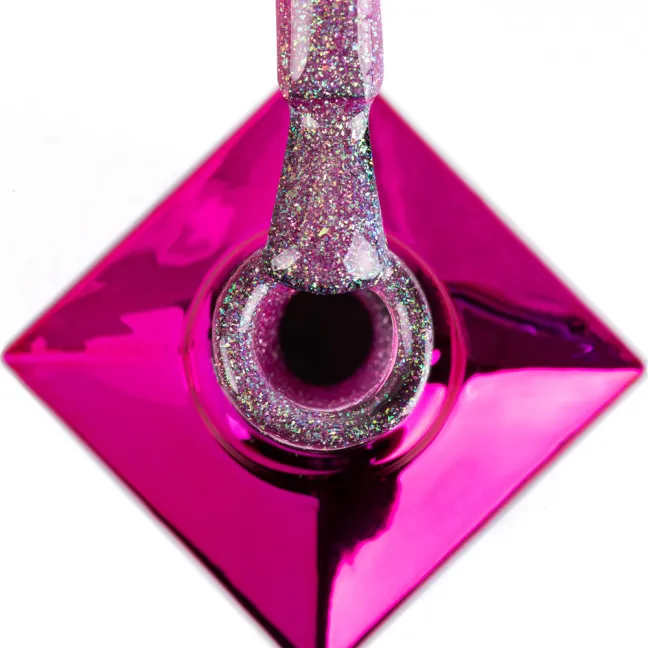 681 MollyLac 10gr - SHOCKING SHINE Smalto holo flash rosa semipermanente Soakoff