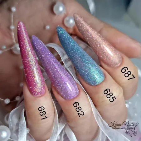 681 MollyLac 10gr - SHOCKING SHINE Smalto holo flash rosa semipermanente Soakoff