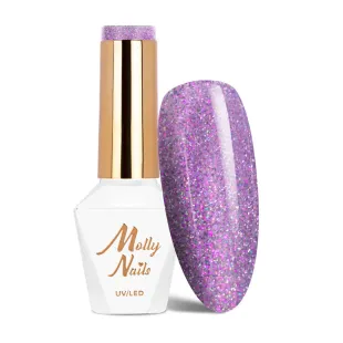 682 MollyLac 10gr - SHOCKING SHINE Smalto holo flash viola semipermanente Soakoff