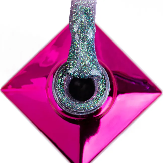 683 MollyLac 10gr - SHOCKING SHINE Smalto holo flash verde semipermanente Soakoff