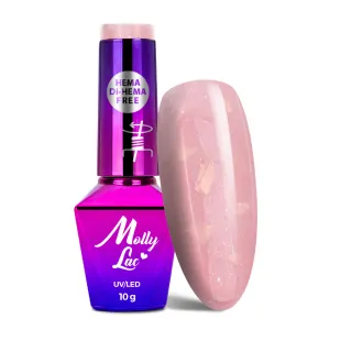 701 MollyLac 10gr - SPARKLING FRENCH Smalto rosa flakes semipermanente Soakoff