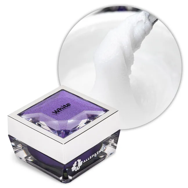 ACRYGEL WHITE 30gr Polygel Acrylgel bianco in barattolo Allepaznokcie Hemafree 30 ml