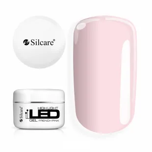 LED FRENCH PINK Silcare 100gr - Builder Gel costruttore High Light rosa lattiginoso con acrilico